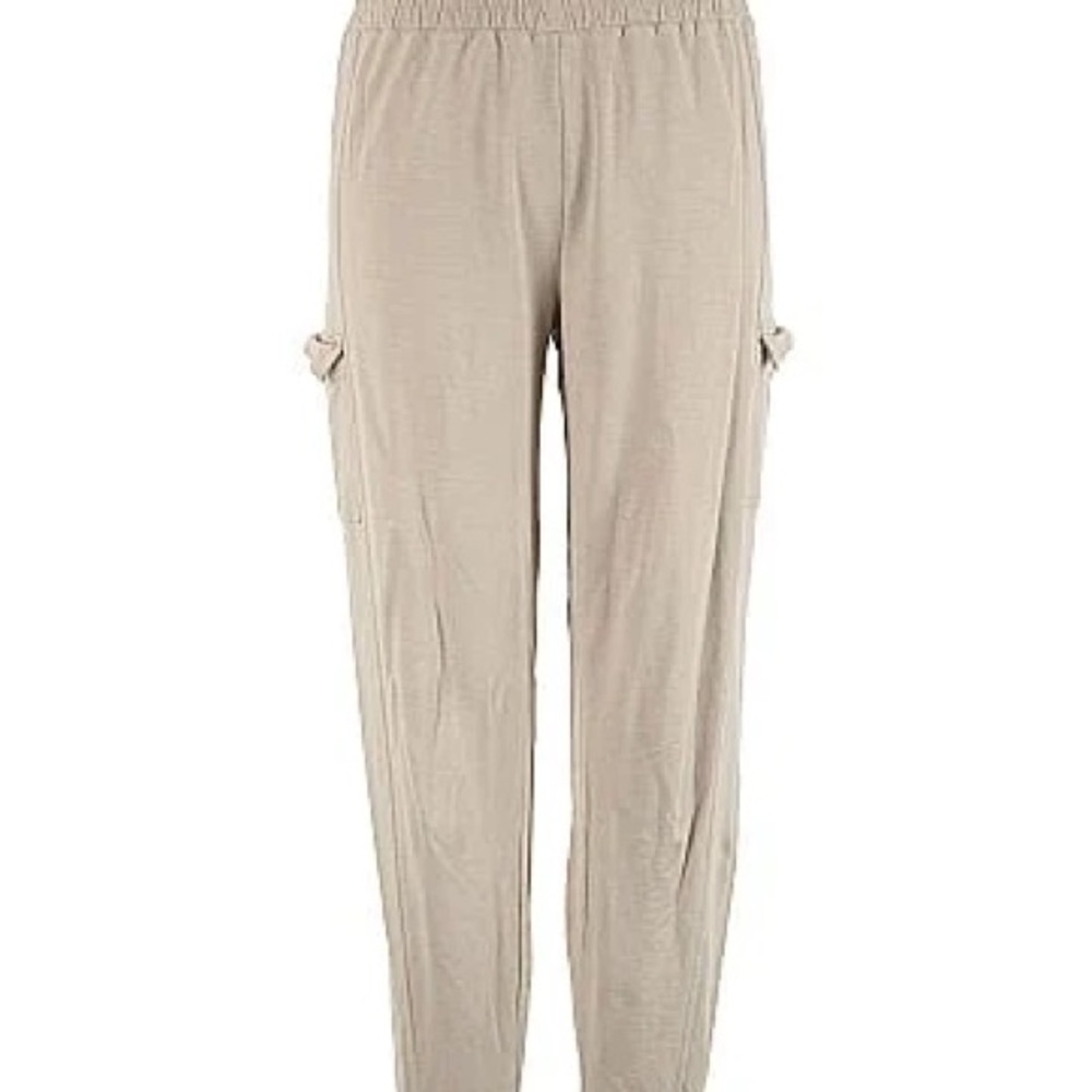 Ruby Ribbon Beige Jogger Pants
